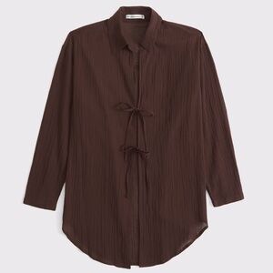 100% Cotton Tie-Front Shirt